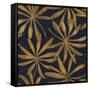 Seamless Floral Pattern. Art Deco Background. Gold Ink on Black Paper-Irtsya-Framed Stretched Canvas