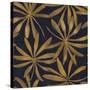 Seamless Floral Pattern. Art Deco Background. Gold Ink on Black Paper-Irtsya-Stretched Canvas