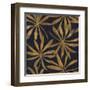 Seamless Floral Pattern. Art Deco Background. Gold Ink on Black Paper-Irtsya-Framed Art Print