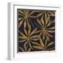 Seamless Floral Pattern. Art Deco Background. Gold Ink on Black Paper-Irtsya-Framed Art Print