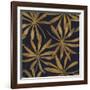 Seamless Floral Pattern. Art Deco Background. Gold Ink on Black Paper-Irtsya-Framed Art Print