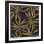 Seamless Floral Pattern. Art Deco Background. Gold Ink on Black Paper-Irtsya-Framed Art Print