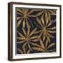 Seamless Floral Pattern. Art Deco Background. Gold Ink on Black Paper-Irtsya-Framed Art Print