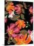Seamless Floral Pattern Background - Illustration-Jxana-Mounted Art Print