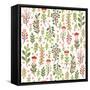 Seamless Floral Pattern-lenlis-Framed Stretched Canvas