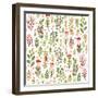 Seamless Floral Pattern-lenlis-Framed Art Print