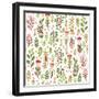 Seamless Floral Pattern-lenlis-Framed Art Print