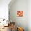 Seamless Flower Pattern in Orange Tones-Mirage3-Art Print displayed on a wall
