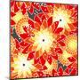 Seamless Flower Pattern in Orange Tones-Mirage3-Mounted Art Print