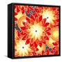 Seamless Flower Pattern in Orange Tones-Mirage3-Framed Stretched Canvas