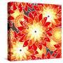 Seamless Flower Pattern in Orange Tones-Mirage3-Stretched Canvas