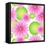 Seamless Flower Pattern-Mirage3-Framed Stretched Canvas