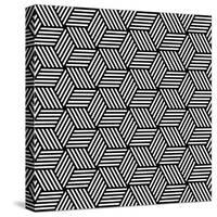 Seamless Geometric Pattern In Op Art Design-troyka-Stretched Canvas