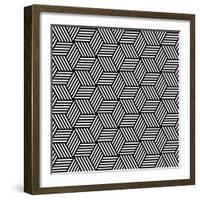 Seamless Geometric Pattern In Op Art Design-troyka-Framed Art Print