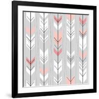 Seamless Geometric Pattern In Retro Style-Alisa Foytik-Framed Art Print