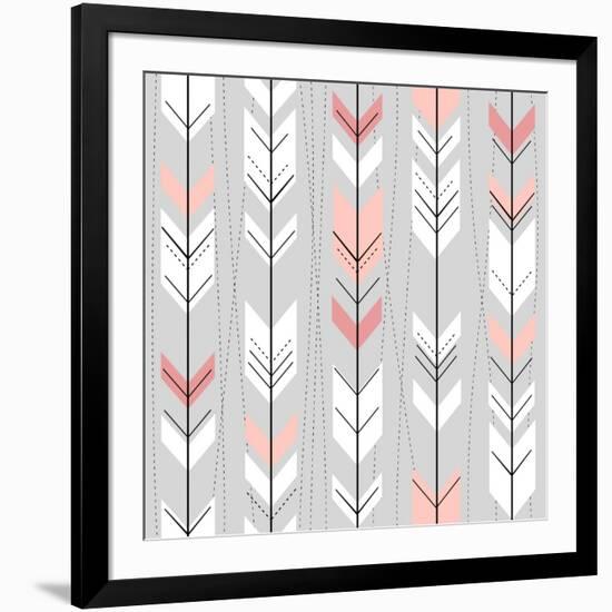 Seamless Geometric Pattern In Retro Style-Alisa Foytik-Framed Art Print