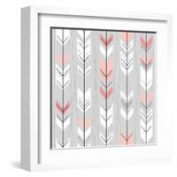 Seamless Geometric Pattern In Retro Style-Alisa Foytik-Framed Art Print