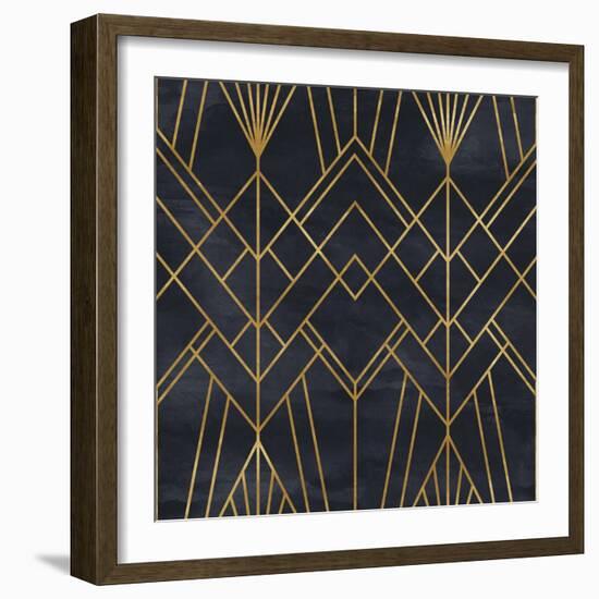 Seamless Geometric Pattern on Paper Texture. Art Deco Background-Irtsya-Framed Art Print