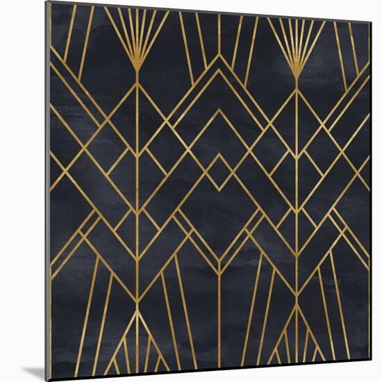 Seamless Geometric Pattern on Paper Texture. Art Deco Background-Irtsya-Mounted Art Print