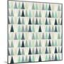 Seamless Geometric Pattern on Paper Texture. Winter/Fall Forest Background-Irtsya-Mounted Art Print