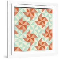 Seamless Geometric Pattern With Origami Elements-incomible-Framed Art Print