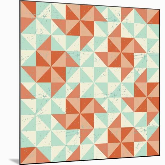 Seamless Geometric Pattern With Origami Elements-incomible-Mounted Art Print