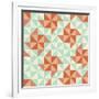 Seamless Geometric Pattern With Origami Elements-incomible-Framed Art Print