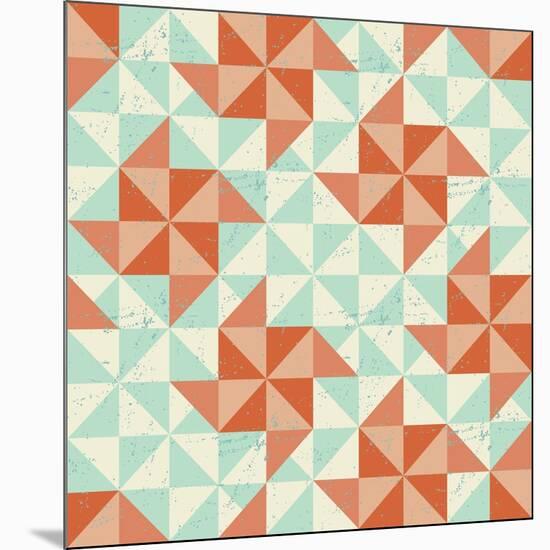 Seamless Geometric Pattern With Origami Elements-incomible-Mounted Art Print