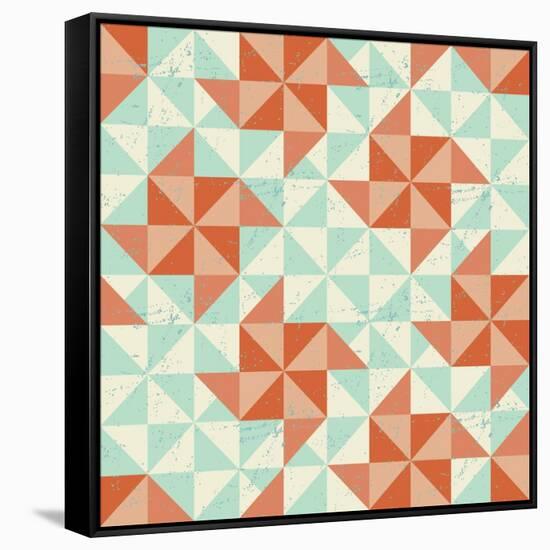 Seamless Geometric Pattern With Origami Elements-incomible-Framed Stretched Canvas