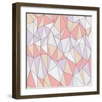 Seamless Geometric Pattern with Triangular Grid-tairen-Framed Art Print