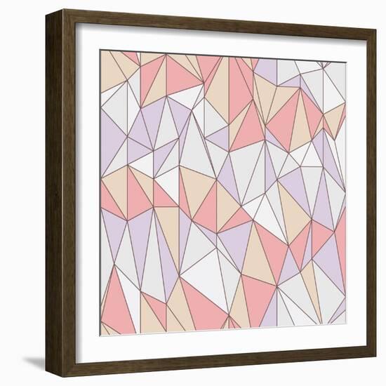 Seamless Geometric Pattern with Triangular Grid-tairen-Framed Art Print