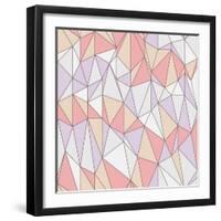 Seamless Geometric Pattern with Triangular Grid-tairen-Framed Art Print