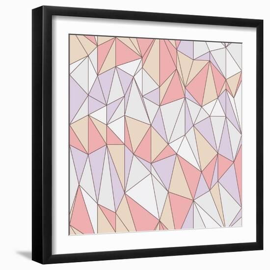 Seamless Geometric Pattern with Triangular Grid-tairen-Framed Art Print