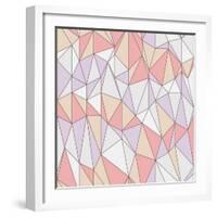 Seamless Geometric Pattern with Triangular Grid-tairen-Framed Art Print