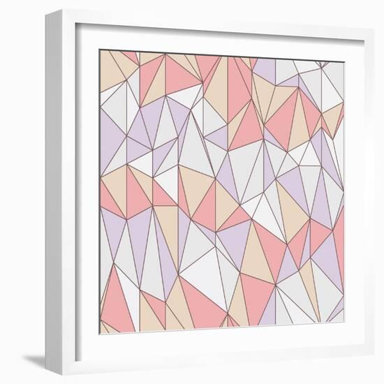 Seamless Geometric Pattern with Triangular Grid-tairen-Framed Art Print