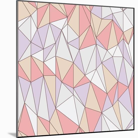 Seamless Geometric Pattern with Triangular Grid-tairen-Mounted Art Print