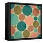 Seamless Geometrical Ornament with Striped Circles-tairen-Framed Stretched Canvas