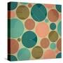 Seamless Geometrical Ornament with Striped Circles-tairen-Stretched Canvas