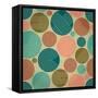 Seamless Geometrical Ornament with Striped Circles-tairen-Framed Stretched Canvas