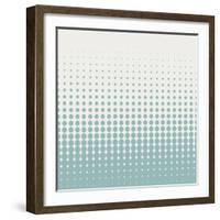 Seamless Halftone Background with Retro Blue Color. Vector Illustration-OrelPhoto-Framed Art Print