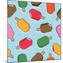 Seamless Ice Cream Pattern-mattasbestos-Mounted Art Print