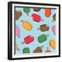 Seamless Ice Cream Pattern-mattasbestos-Framed Premium Giclee Print