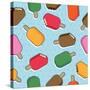 Seamless Ice Cream Pattern-mattasbestos-Stretched Canvas