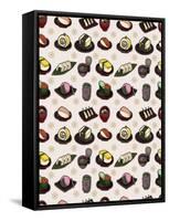 Seamless Japanese Food Pattern-notkoo-Framed Stretched Canvas