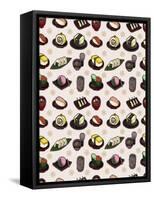 Seamless Japanese Food Pattern-notkoo-Framed Stretched Canvas