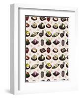 Seamless Japanese Food Pattern-notkoo-Framed Art Print