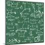 Seamless Math Elements on School Board.-Yaroslavna-Mounted Premium Giclee Print