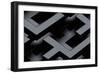 Seamless Metallic 3D Background-monarx3d-Framed Premium Giclee Print