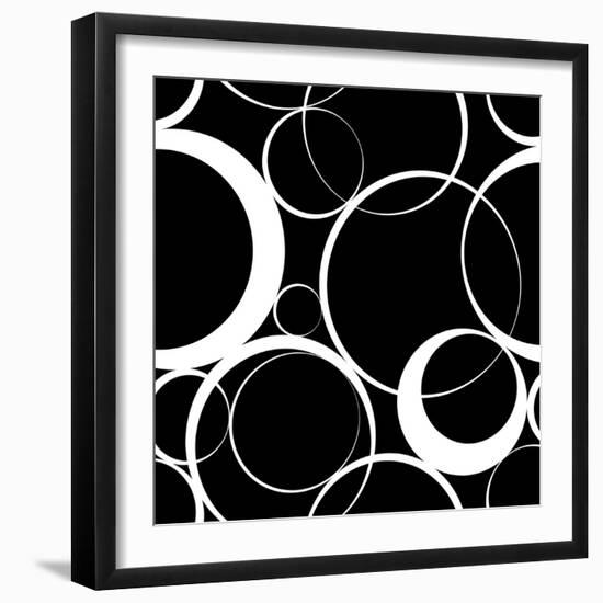 Seamless Monochrome Design-Maksim Krasnov-Framed Art Print