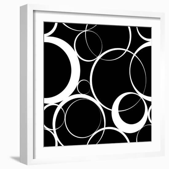 Seamless Monochrome Design-Maksim Krasnov-Framed Art Print